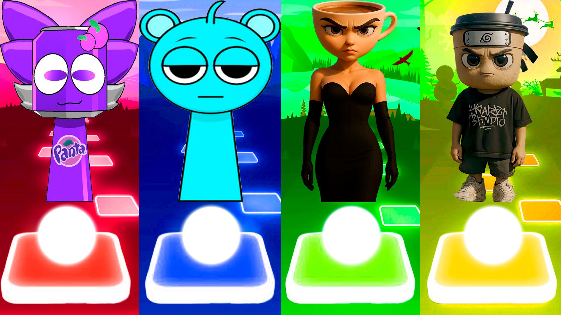 ФИОЛЕТОВЫЙ СПРУНКИ 🆚 СИНИЙ СПРУНКИ 🆚 БАЛЕРИНА КАПУЧИНО 🆚 КАПУЧИНО АССАСИНО | Tiles Hop №312 смотреть онлайн