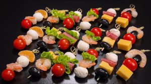 Шикарная закуска на праздничный стол! 6 идей закусок на шпажках к Новому году