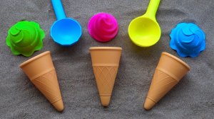 Учим Названия Цветов | Цветное мороженное и детские инструменты  | Учим с Игрушками и  Песенками