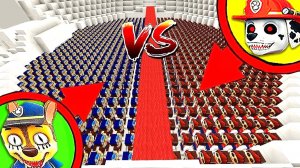 1000 РАЙДЕРОВ ПРОТИВ 1000 ГОНЩИКОВ ! БИТВА ЗА БАЗУ ЩЕНЯЧЕГО ПАТРУЛЯ - БАНАНЧИК МАЙНКРАФТ