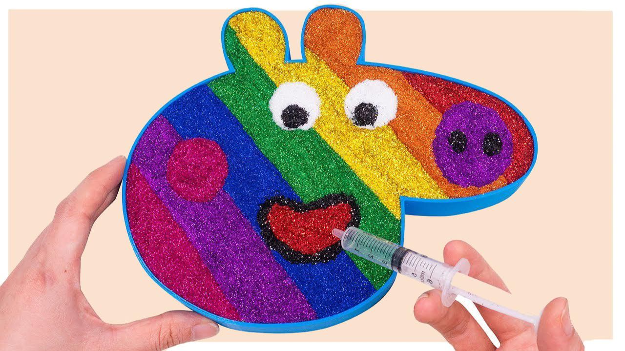 Мультики для малышей. Делаем яркую Свинку Пеппу из слайма. Мультики залипалки для Детей и родителей смотреть онлайн