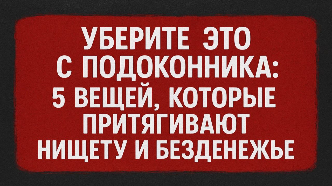 Уберите это с подоконника: одна привычка у окна тихо лишает вас денег и держит в бедности годами смотреть онлайн