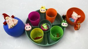 Мультики для детей и малышей. Яркие слаймы, кисточки и фрукты. Смотреть яркие мультики залипалки