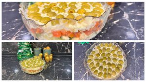 Салат  красной рыбой на новый год