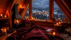 Камин и Метель. Глубокий сон в уютном зимнем домике