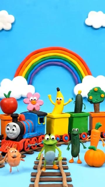 Паровозик учит все цвета  | Мультик для малышей #shorts"