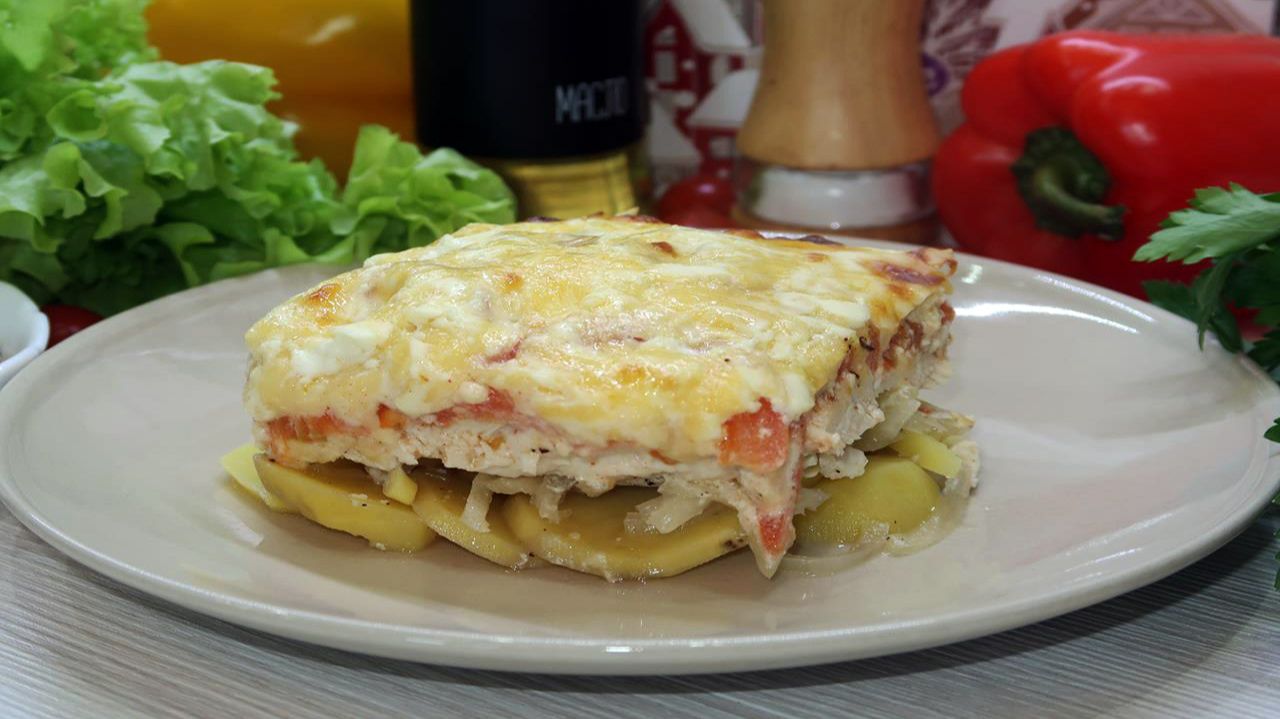 Мясо по-французски из курицы и картофеля в духовке смотреть онлайн