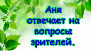 Аня отвечает на вопросы зрителей. (12.25г.) Семья Бровченко.