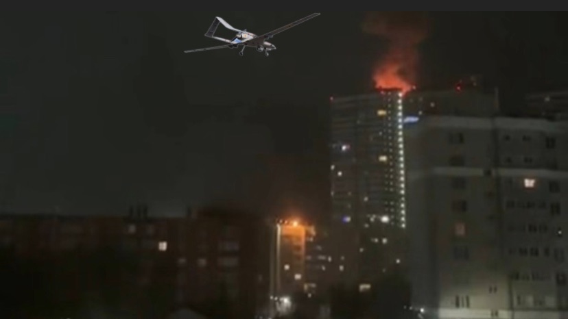 Появились кадры атаки БПЛА на Рязань. Атакован жилой дом. 06.12.2025 смотреть онлайн