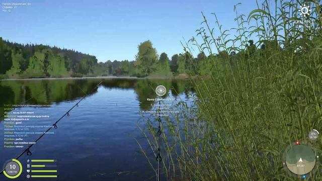 10 ершей, координаты на озере Комариное ! Русская Рыбалка 4 #пк #игры