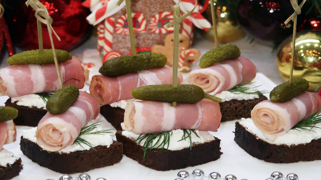 Как сделать вкусные канапе с беконом за 5 минут смотреть онлайн