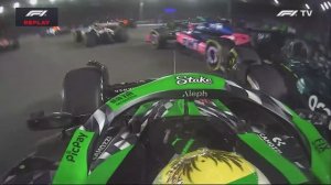 Формула 1. Авария Бортолето, Стролла и Гасли на Гран-при Лас Вегаса (гонка)