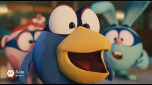 Смешарики Начало, но мультфильм сделан ИИ