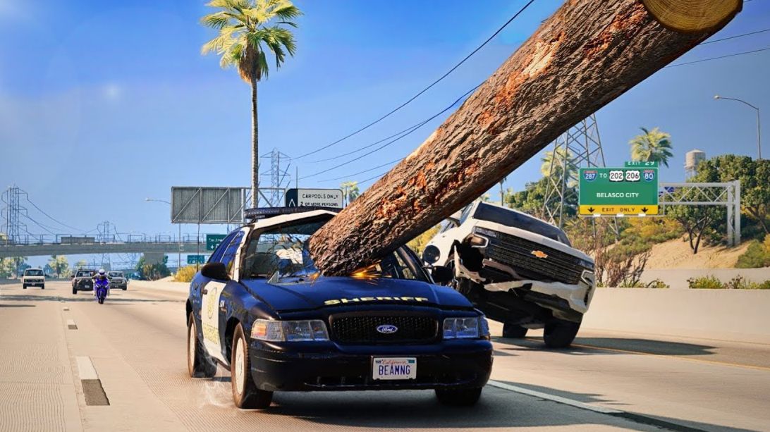 Самые эпичные автокатастрофы #4 😱|BeamNG.Drive|Бемиджи Драйв смотреть онлайн