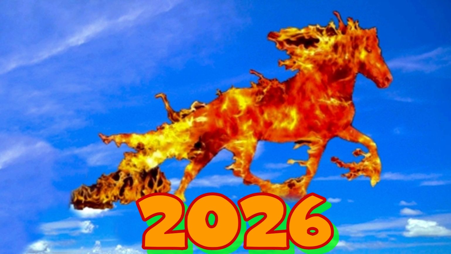 Поздравление с Новым 2026-м годом. Год огненной лошади по восточному календарю. смотреть онлайн