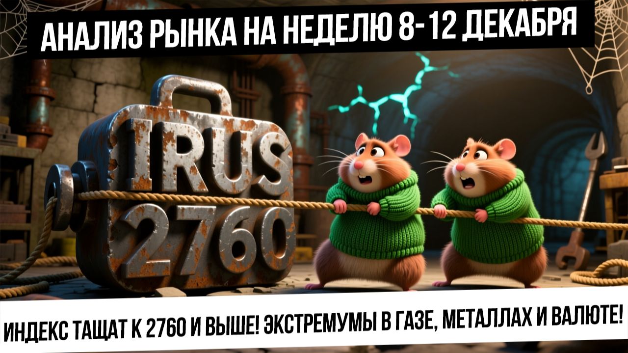 Анализ рынка 8-12 декабря. Индекс РФ готов расти? Юань-Рубль в отскок? Манипуляция в газе! Золото! смотреть онлайн