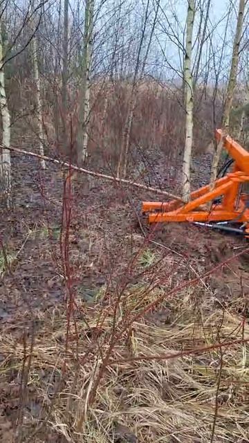 Корчеватель деревьев на тракторе МТЗ 1221