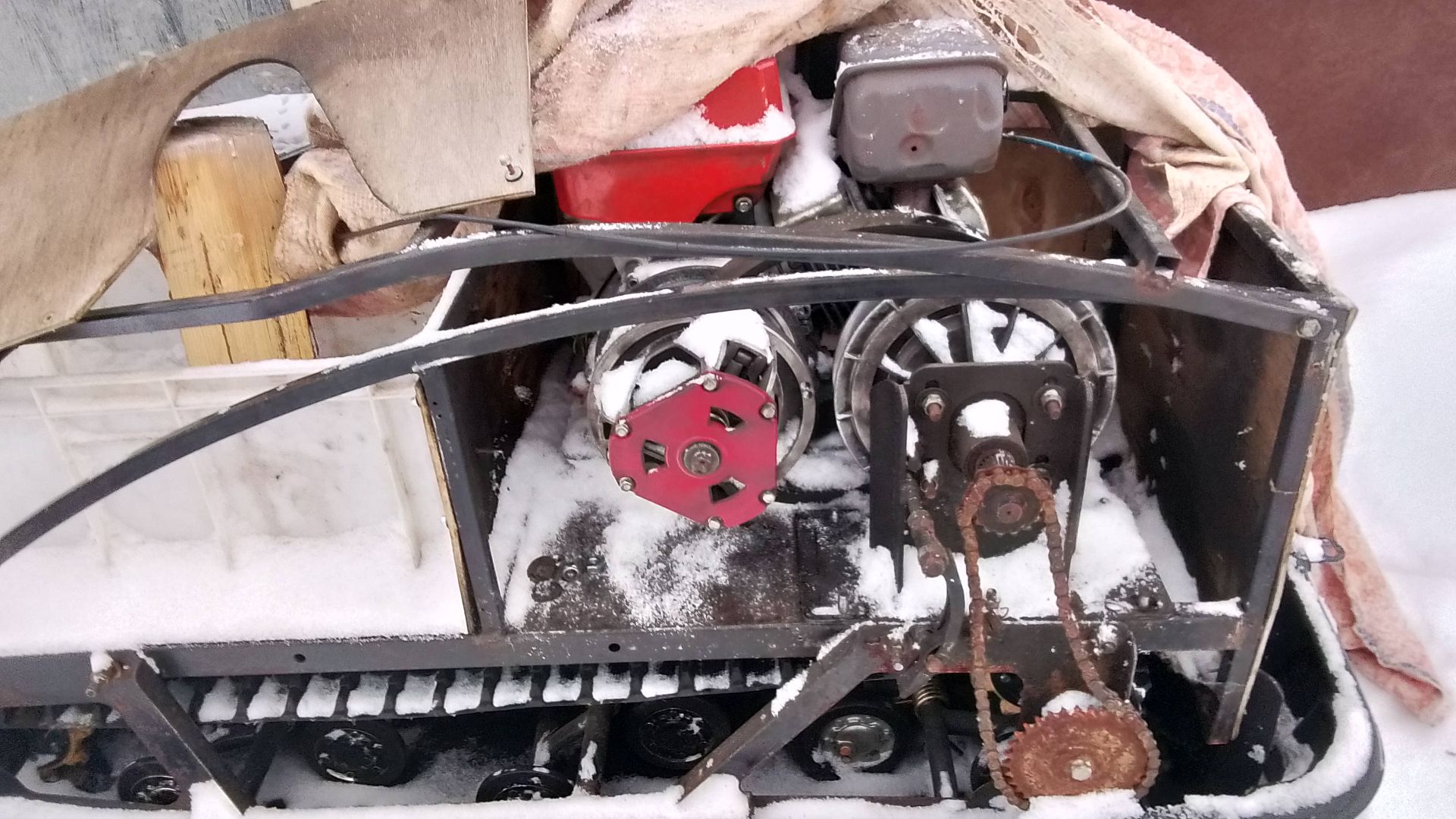 ремонт древнего мотобуксировщика. ремонт вариатора. часть 1