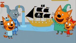 Три Кота — Мультфильм для Детей | Приключение на Море | Три Кота Мультик Смотреть | Развивающая Игра