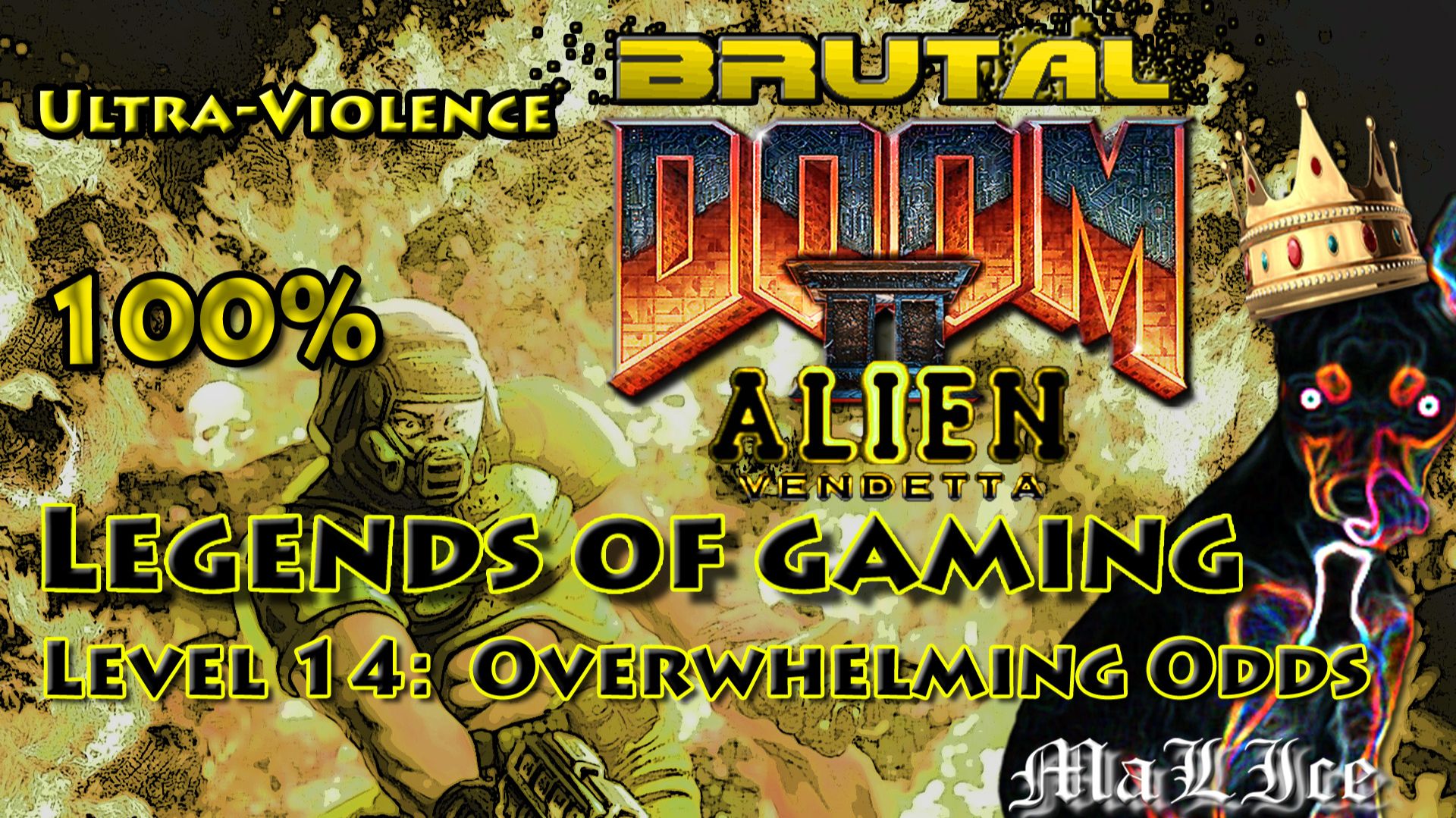 Brutal Doom Alien Vendetta - Level 14: Overwhelming Odds