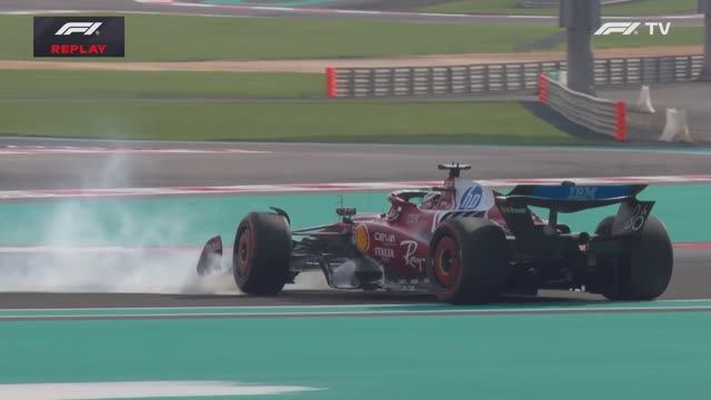 Формула 1. Разворот Леклера на Гран-при Абу Даби (1 практика)