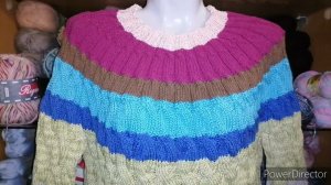 АРХИВ. Разноцветный джемпер на заказ! Обзор, расход и из какой пряжи вязала.