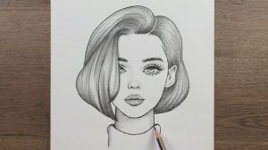 Как нарисовать красивую девушку простым карандашом простым способом шаг за шагом