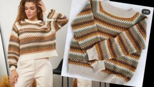 ВЯЖЕМ ОЧЕНЬ БЫСТРО 👍ПУЛОВЕР РЕГЛАНОМ СВЕРХУ 🔥МАСТЕР КЛАСС для начинающих.