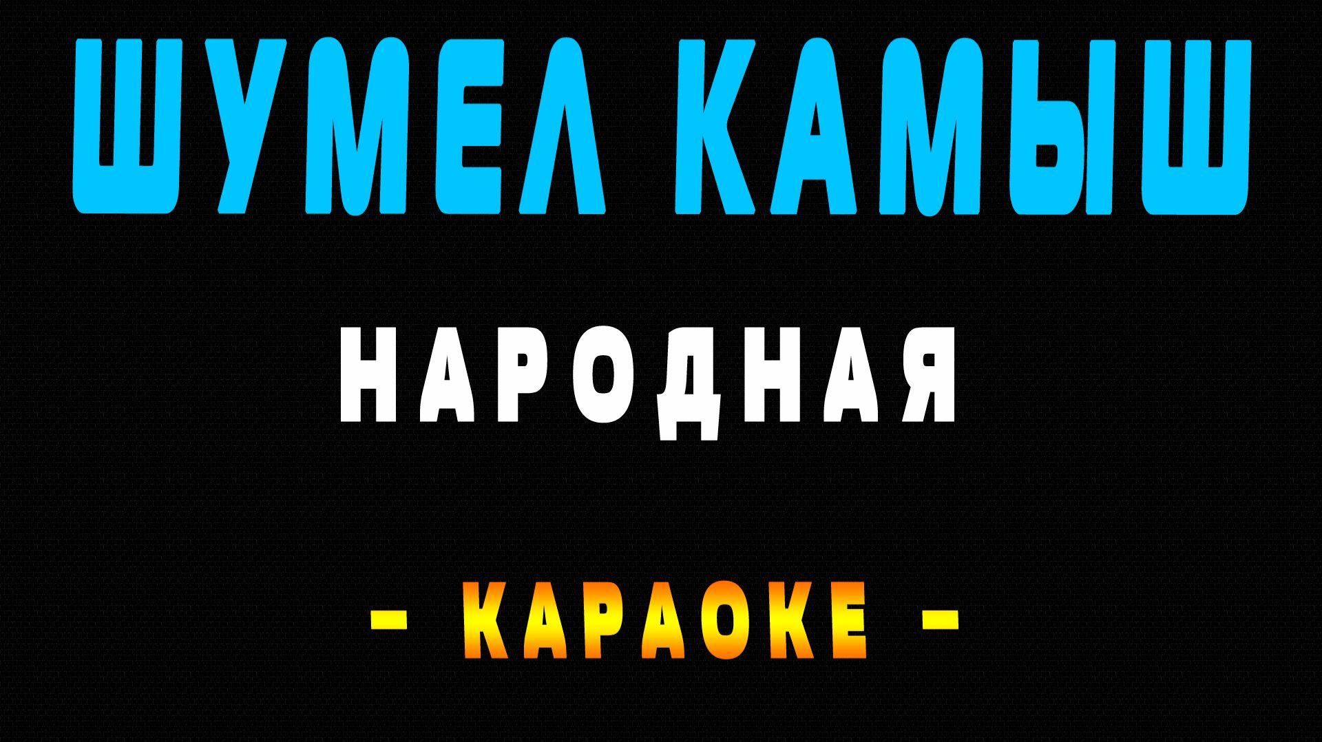 Караоке шумел камыш смотреть онлайн