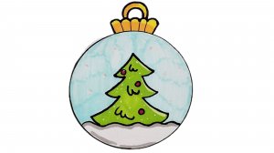 Как нарисовать Елочную игрушку Шарик