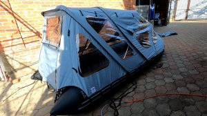 Обзор на тент, палатка трансформер,или ходовой тен,для лодки Таймень 400 ndnd