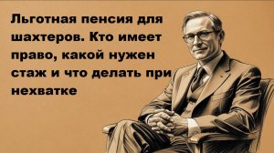 Льготная пенсия для шахтеров: кто имеет право, какой нужен стаж и что делать при нехватке