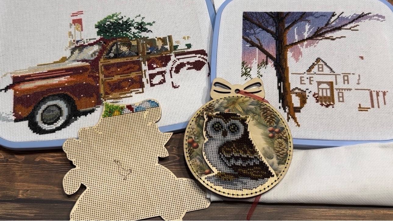 Вышивка крестом/ Зимние старты/ Процесс. смотреть онлайн