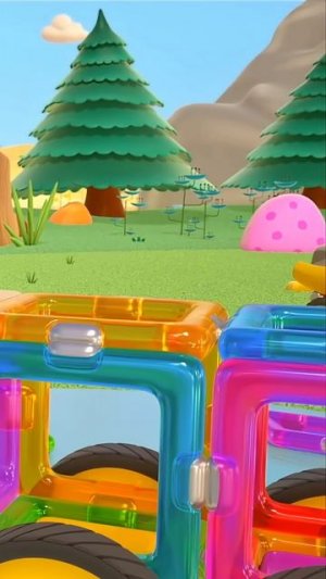 Птички собирают паровоз!  #мультик #длядетей #cartoon