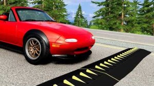 Массовое столкновение автомобилей на Спайк-Стрип – BeamNG Drive / CrashBoomPunk