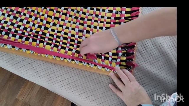Плетение ковра на раме,быстрое плетение . 2 способ.2часть. смотреть онлайн