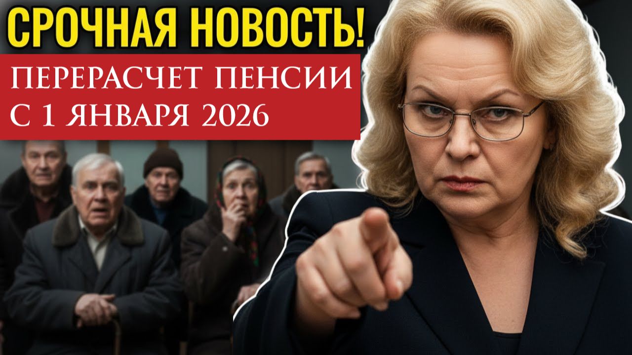 Перерасчет пенсии с 1 Января 2026 года, кому положен смотреть онлайн