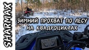 ЗИМНИЙ ПРОХВАТ НА КВАДРОЦИКЛАХ SHARMAX 1100 В ЛЕС #motosnab #sharmax #atv #квадроцикл #квадроциклы