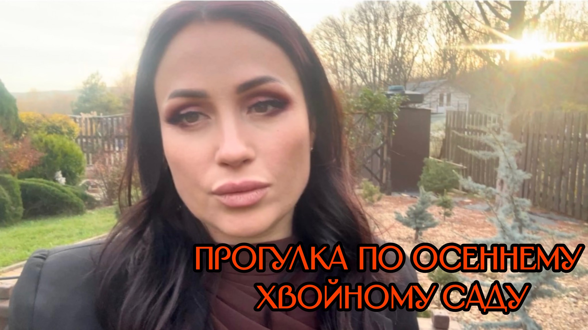 Прогулка по осеннему хвойному саду смотреть онлайн