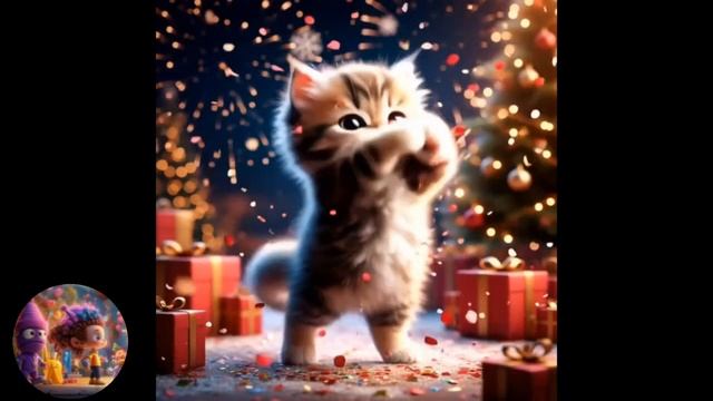 Мультики с котиками. С Новым годом!