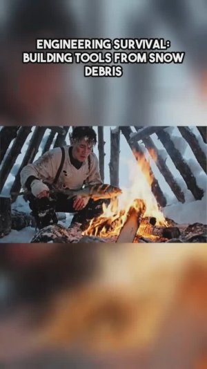 Engineering Survival Building Tools from Snow Debris