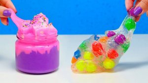 2 Слайма без клея,без тетрабората Слайм из шампуня,муки,без маски пленки