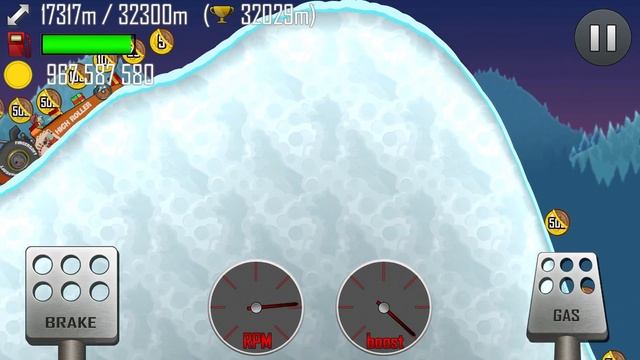 Hill Climb Racing \ North Pole \ 32832 Meters On Dragster + Funny Bugs