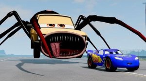 Эпический побег из Молний Маккуина-Пожирателя, Маккуина-Драконожа, Мэтропожирателя _BeamNG.Drive