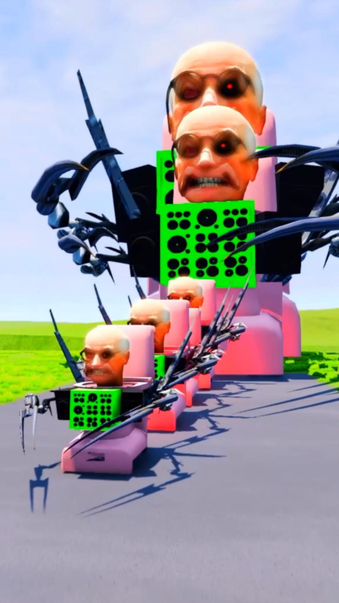 Большой И Маленький Skibidi Туалет Против Поезда | Beaming drive смотреть онлайн