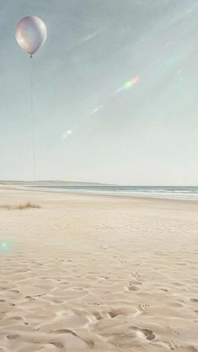Футаж. Воздушный шарик на пляже #ии