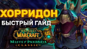 ГАЙД ХОРРИДОН | ТАКТИКА ХОРРИДОН | ПРЕСТОЛ ГРОЗ | MISTS OF PANDARIA CLASSIC