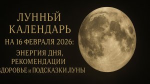 «Лунный календарь на 16 февраля 2026: энергия дня, гармония, здоровье и советы Луны 🌕✨»