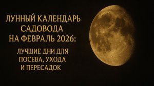 «Лунный календарь садовода на февраль 2026: лучшие дни для посева, ухода и пересадок 🌕🌱✨»