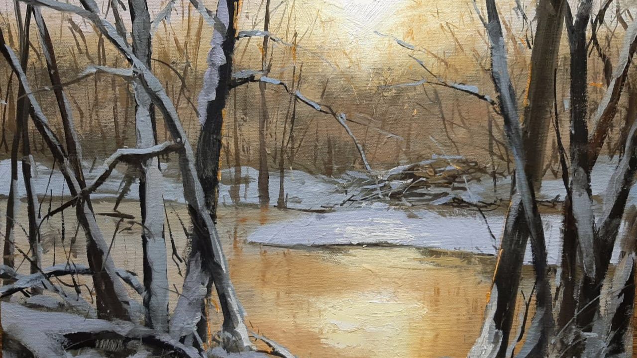 Зимний пейзаж смотреть онлайн